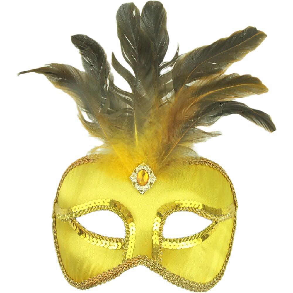 Feather Venetian Masquerade Mask